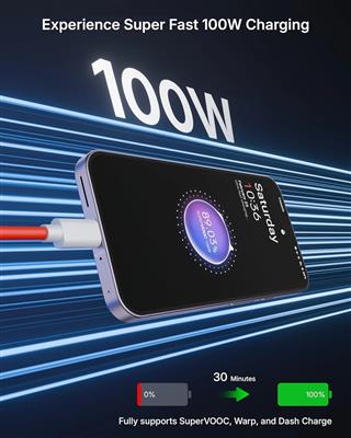FEDUS ZETTA 100W 1M USB-A to Type-C Charging Cable Original for OnePlus 15/13/12