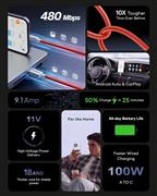 FEDUS ZETTA 100W 1M USB-A to Type-C Charging Cable Original for OnePlus 15/13/12