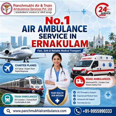 Panchmukhi Air Ambulance in Ernakulam, 24-Hour Emergency Support