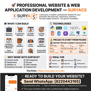 Professional Website & Web App Development | Starting ₹9,900 | SURYACS