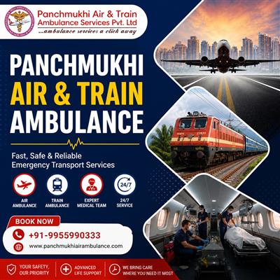 Panchmukhi Low Cost Train Ambulance in Delhi- Expert Medical team to guide you