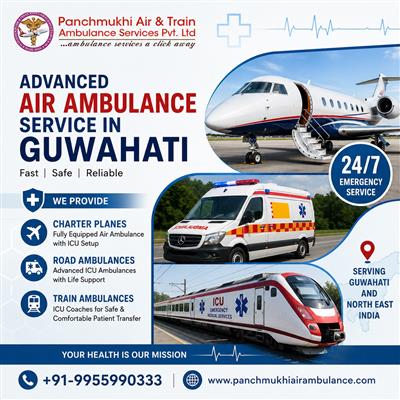 Panchmukhi Air Ambulance in Guwahati Helps Arrange Easy Transportation