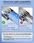 FEDUS PING Cat 8 RJ45 Connector Toolless | 40Gbps 2000MHz High Speed Shielded Et