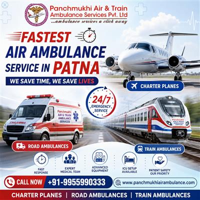 Panchmukhi Air Ambulance in Patna is Considered a Reliable Medical Transport