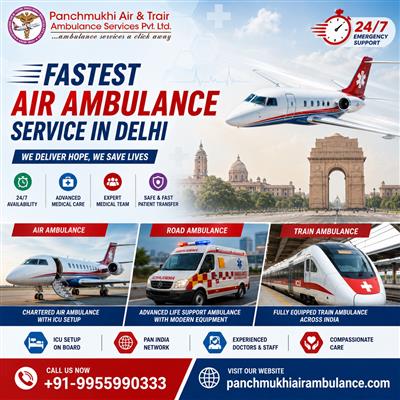 Get Compassionate Medical Transport Service at Panchmukhi Air Ambulance in Delhi