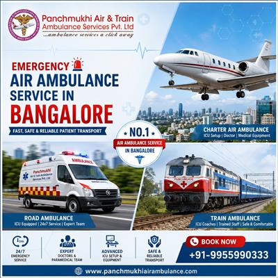 Panchmukhi Air Ambulance in Bangalore Is Designed To Save Patients during Emerge