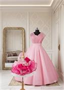Light Pink & Hot Pink Matching mother daughter dresses | Sanchvi Studio