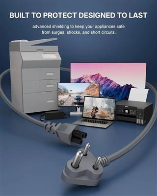 FEDUS TPR (Thermoplastic Rubber) Laptop Power Cord