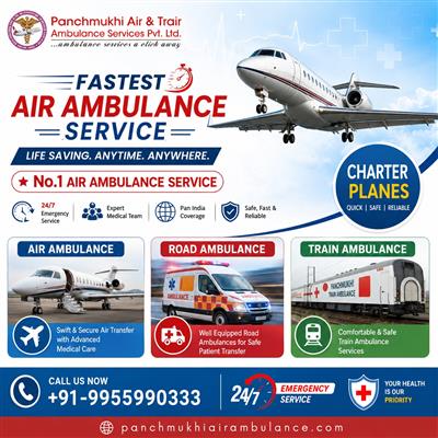Panchmukhi Air Ambulance in Ranchi Responds Promptly to your Request