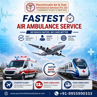 Panchmukhi Air Ambulance in Guwahati is Available to Serve You during Medical