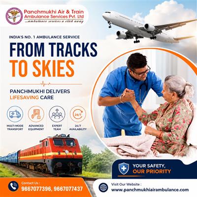 Panchmukhi Affordable Train Ambulance in Guwahati- Trusted care from departure