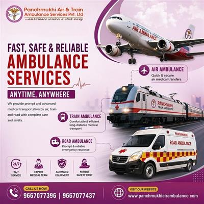 At Air Ambulance Service in Dibrugarh, Get Medical Transport without Any Discomf