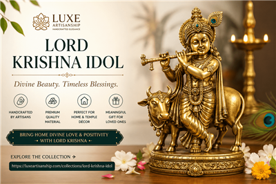 Lord Krishna Idol – Handcrafted Brass Idols for Home & Temple