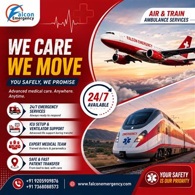 Falcon Emergency Train Ambulance in Ranchi- Assured Safety