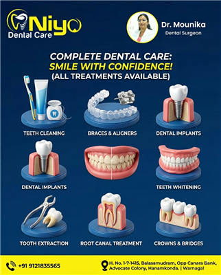 Comprehensive Dental Care & Treatments in Hanamkonda & Warangal | Niyo Dental Ca