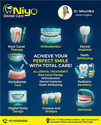 Comprehensive Dental Care & Treatments in Hanamkonda & Warangal | Niyo Dental Ca