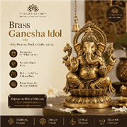 Brass Ganesha Idol – Handcrafted Divine Decor for Home & Pooja