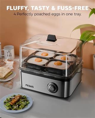 FEDUS EGGLINE Automatic 8 Egg Boiler Steamer