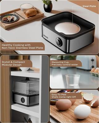 FEDUS EGGLINE Automatic 8 Egg Boiler Steamer