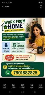 Work from home job opportunity