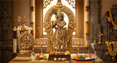 Handcrafted Lord Krishna Idol for Home, Puja & Gifting
