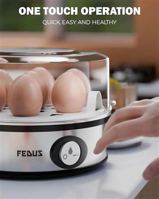 FEDUS EGGLINE Automatic 7 Egg Boiler Steamer