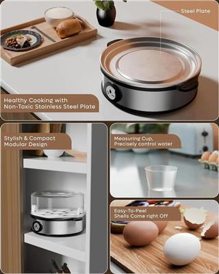 FEDUS EGGLINE Automatic 7 Egg Boiler Steamer