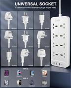 FEDUS 8 Sockets Surge Protector with USB-A & USB-C Ports 5M