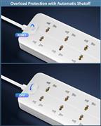 FEDUS 8 Sockets Surge Protector with USB-A & USB-C Ports 5M