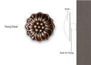 Handcrafted Copper Door Knob with Antique Finish for Furniture