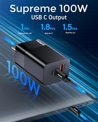 FEDUS Gan charger, fast charger Gan Adapter 100W