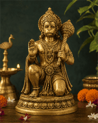 Handcrafted Hanuman Idol – Bring Strength & Devotion Home