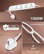 FEDUS 4 Universal Sockets with Individual Switch 2M