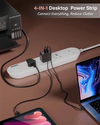 FEDUS 4 Universal Sockets with Individual Switch 2M