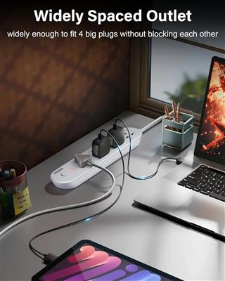 FEDUS 4 Universal Sockets with Individual Switch 2M