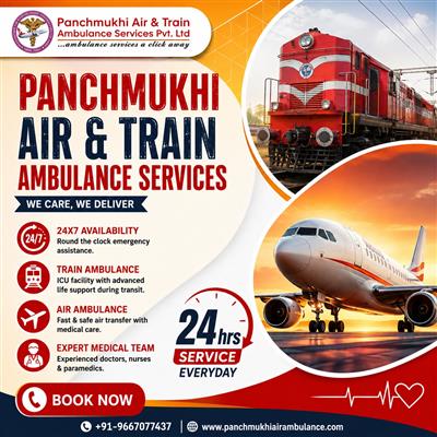 Panchmukhi Train Ambulance in Patna- Swift Journey Arranged on Time
