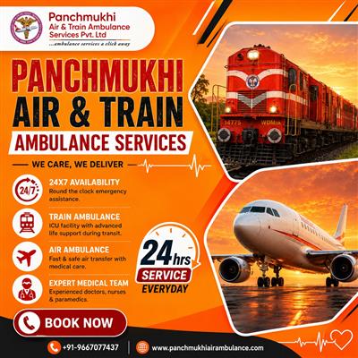 Panchmukhi Hi Tech Train Ambulance in Patna- Convenient Journey Made Available S
