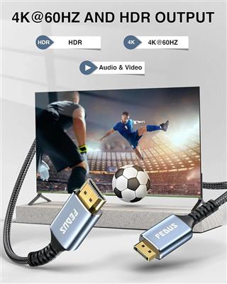 FEDUS Displayport To Hdmi Cable Converter 1.5M
