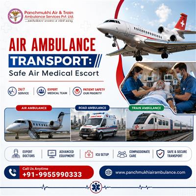 Panchmukhi ICU Air Ambulance Services in Guwahati - Round The Clock Care
