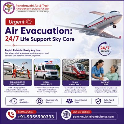 Panchmukhi Low Cost Air Ambulance Services in Kolkata - Medical Transport