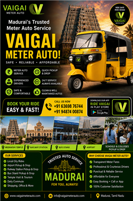 Madurai Meter Auto | Vaigai Meter Auto
