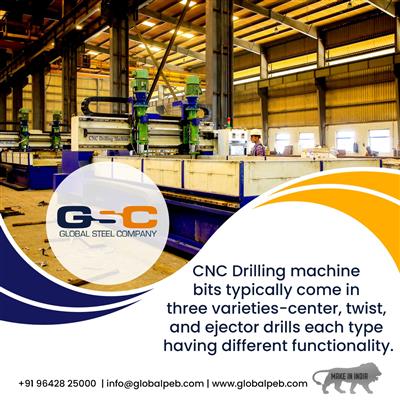 Global Steel Company uses CNC drilling machine for efficient production.