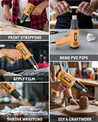 FEDUS Heat Gun Temperature Machine 1600W 5 Nozzles Included