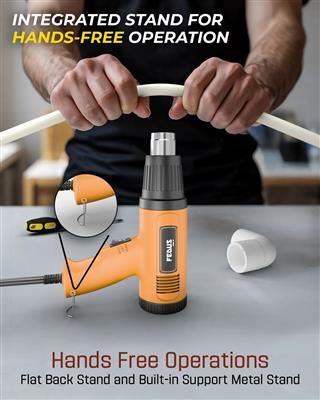 FEDUS Heat Gun Temperature Machine 1600W 5 Nozzles Included