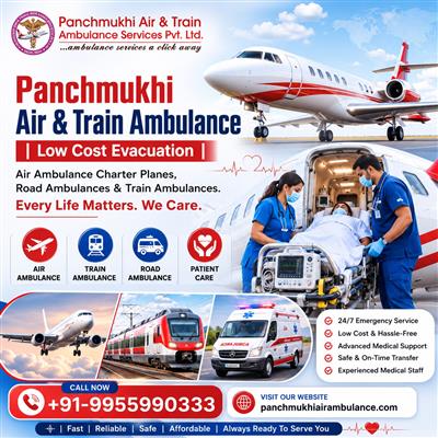 Panchmukhi Low Cost Air Ambulance in Ernakulam- Continuous Patient Monitoring