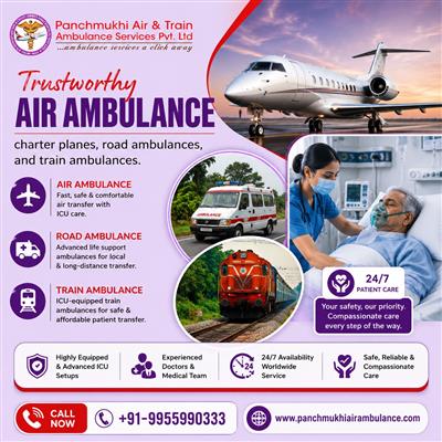 Panchmukhi Low Cost Air Ambulance in Ranchi- Experienced Medical Team for Your