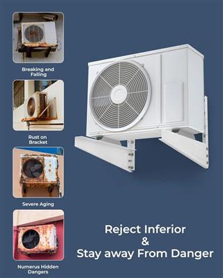 FEDUS 16inches Heavy Duty Air Conditioner Outdoor AC Stand