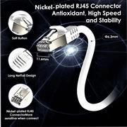 FEDUS Cat 7 Ethernet Cable Pure Bare Copper Double Shielded Lan cabkle 1M