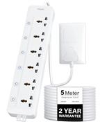 FEDUS 6 Universal Sockets with Individual Switch 5M