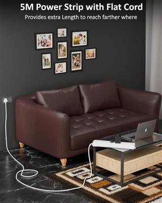 FEDUS 6 Universal Sockets with Individual Switch 5M